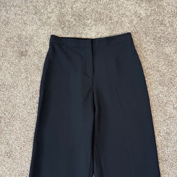 St. John Women's Size 6 Diana Straight Leg Crepe Marocain Black Pants Career - Picture 3 of 12